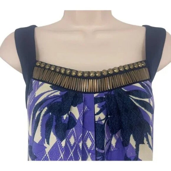 Size XXL 2X 18 20 NEW MIXED PRINT EMBELLISHED DRESS‎ Summer Vacation PLUS SIZE - Picture 2 of 5